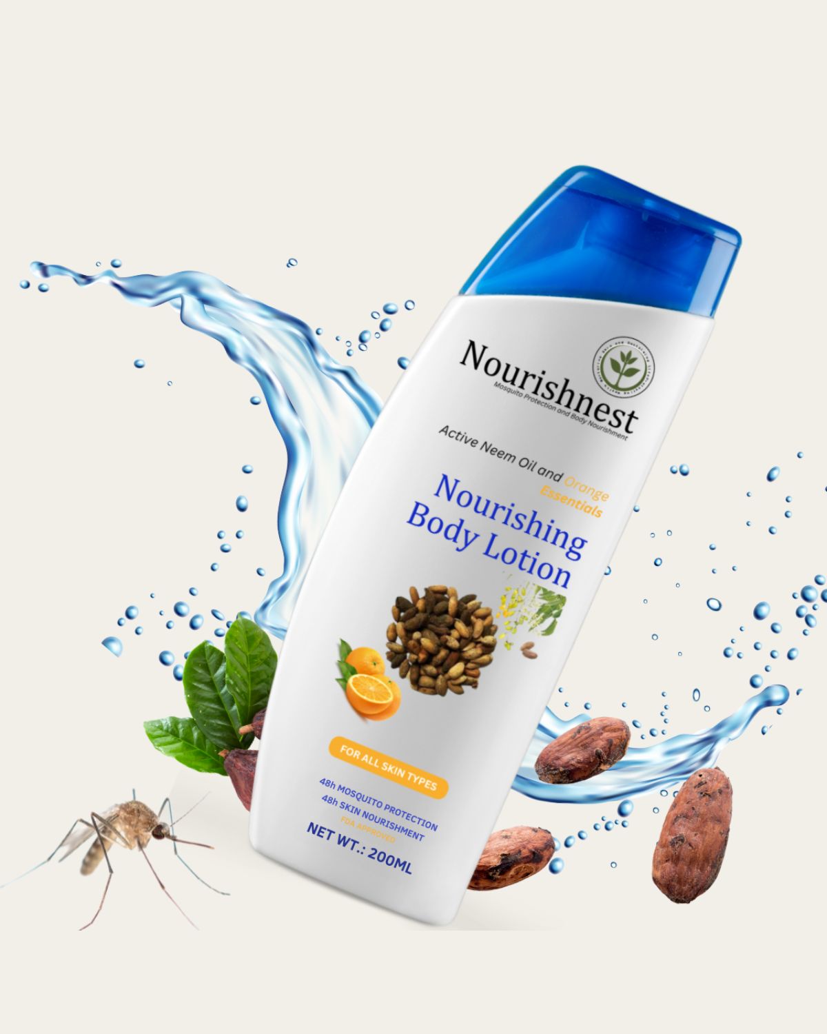 Nourishnest Neem and Orange Mosquito Repellent